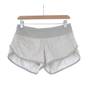 ☀️ Lululemon Speed Short 2.5” - Size 4 - Freckle Flower / Seal Grey